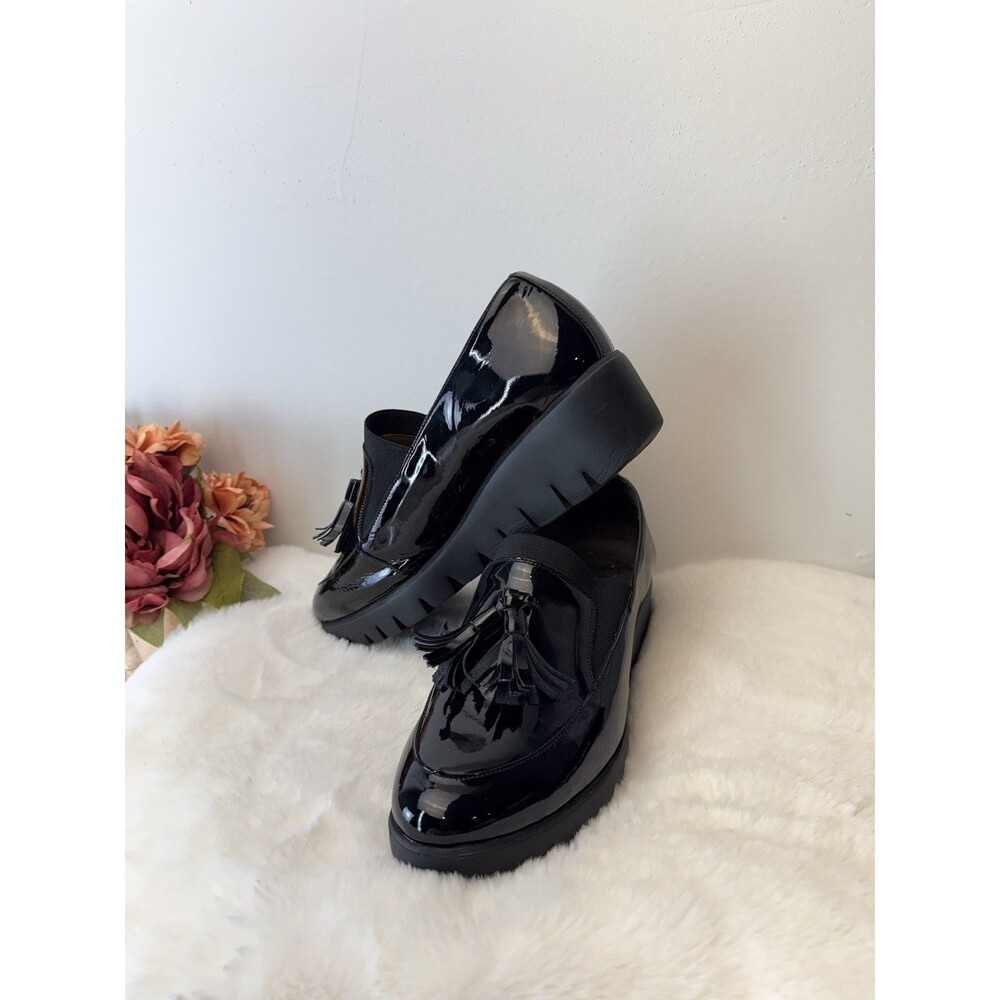 Wondersfly Patent Leather Tassel Platform Wedge Memory Gel Loafers EU 42 US 11 - Picture 10 of 16